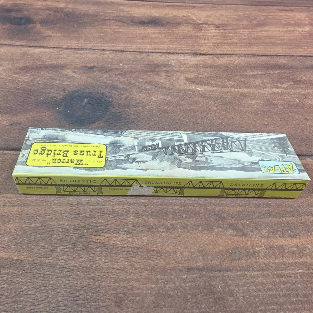 Atlas Warren Truss Bridge HO Scale Black Excellent Prefabricated Kit 83-150 - Picture 9 of 10